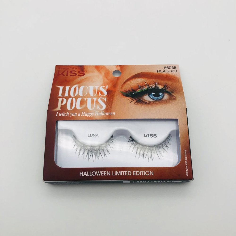 KISS Halloween Limited Edition False Fake Eyelashes, Luna (Sequined) NEW